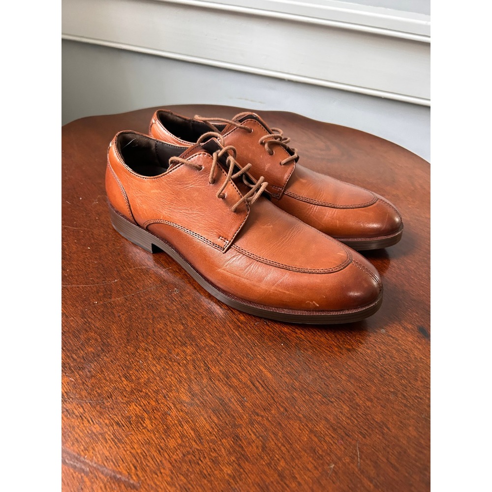 Cole Haan Grand.OS Mens British Tan Leather Split Toe Derby Shoes C24157 Size 8M